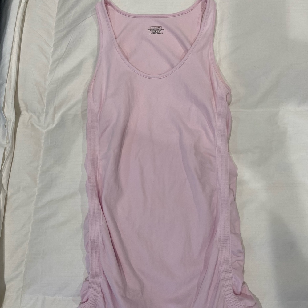 Athleta Pink Ruched Tank Top - Picture 2 of 4